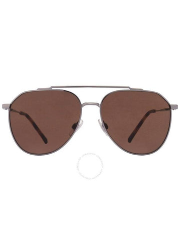 Dolce and Gabbana Brown Pilot Men's Sunglasses DG2296 04/73 58 - DOLCE&GABBANA - BALAAN 1