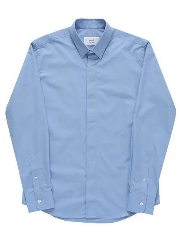 USH150 CO0063 484 De Coeur Heart Back Logo Classic Cotton Poplin Shirt 1139313 - AMI - BALAAN 1