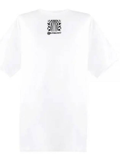 Zebra Print Short Sleeve T-Shirt White - BURBERRY - BALAAN 2