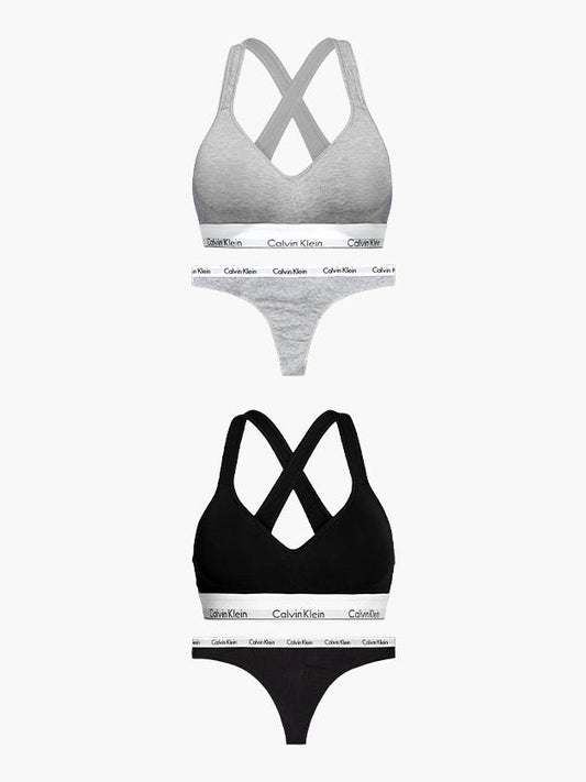 CK Sports Bra Thong Set QF1654 QD3587 - CALVIN KLEIN - BALAAN 1