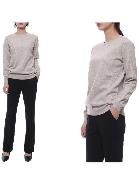 Cashmere slim fit knit top greige - BRUNELLO CUCINELLI - BALAAN 2