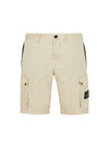 Logo Cotton Slim Cargo Shorts Beige - STONE ISLAND - BALAAN 2