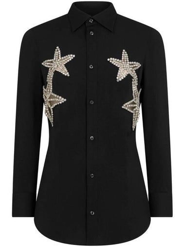 star crystal decoration applique shirt S72DL0750S76512 - DSQUARED2 - BALAAN 1