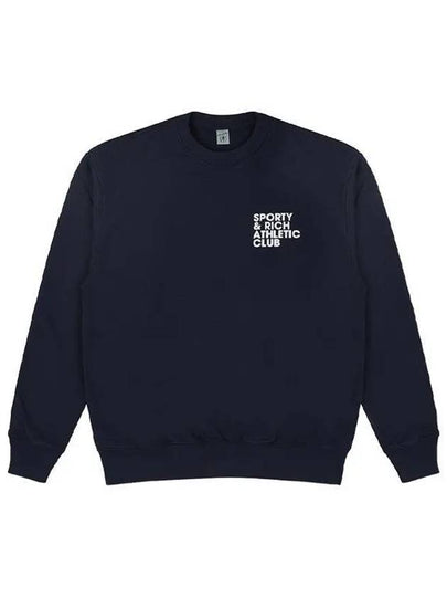 Logo Graphic Print Sweatshirt Navy - SPORTY & RICH - BALAAN 2