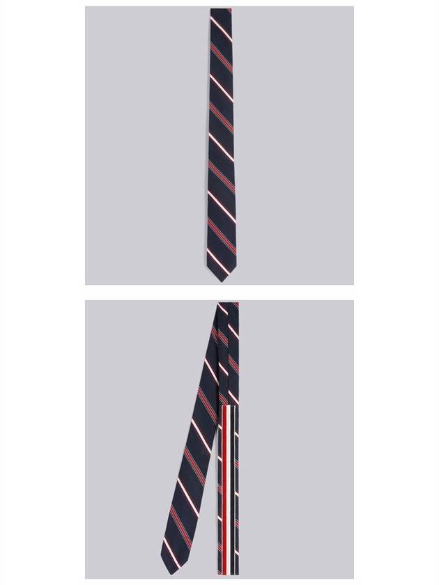 Men's Diagonal Stripe Classic Tie Blue - THOM BROWNE - BALAAN.