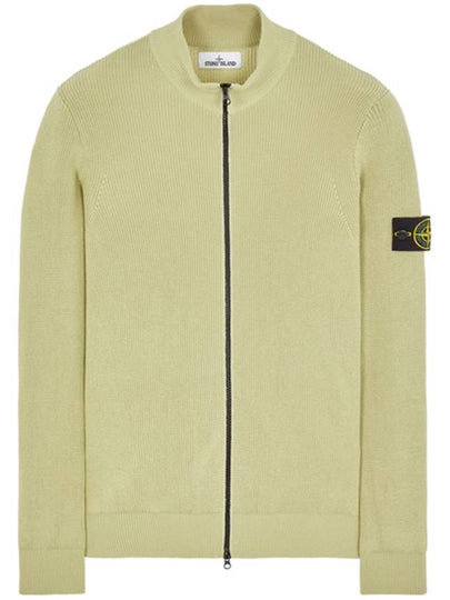 Logo Patch Knit Zip-up Cardigan Aqua Green - STONE ISLAND - BALAAN 2