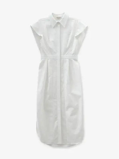 Poplin Pencil Midi Dress White - ALEXANDER MCQUEEN - BALAAN 2