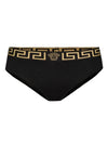 Women's Medusa Logo Creca Cotton Briefs Black - VERSACE - BALAAN.