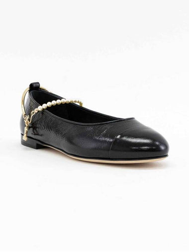 Classic ballerina flat pearl strap shoes EU size black G38986 - CHANEL - BALAAN 1