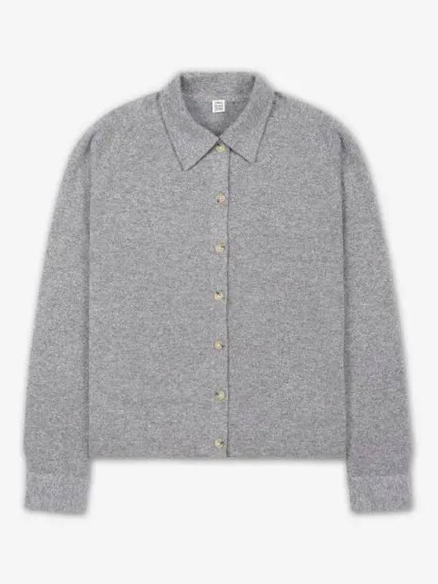 Raglan sleeve cashmere shirt gray melange 243WRT0347YA0016074 - TOTEME - BALAAN 1