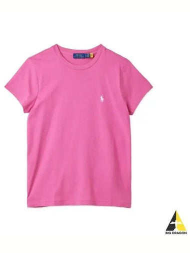 W Cotton Jersey Crew Neck Tee Pink - POLO RALPH LAUREN - BALAAN 1