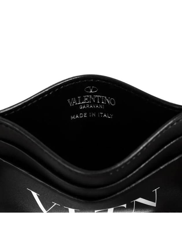 VLTN Logo Print Card Wallet Black - VALENTINO - BALAAN 5