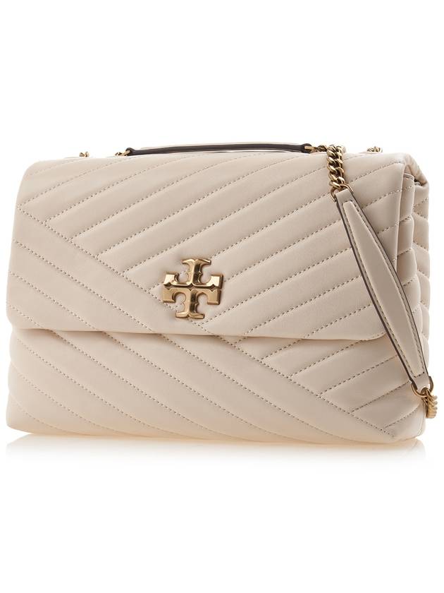 Kira Chevron Convertible Shoulder Bag White - TORY BURCH - BALAAN 3