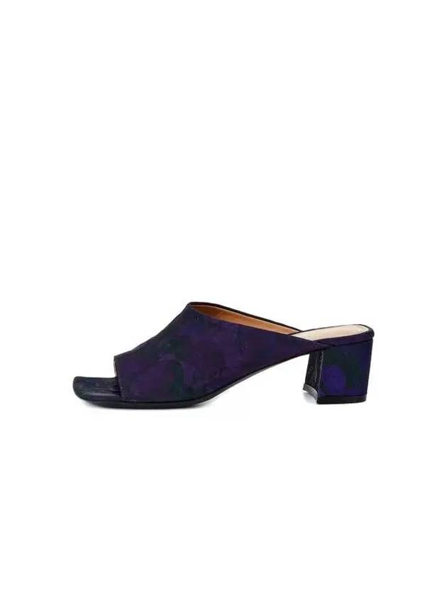 Women s Flower Jacquard Square Toe Sandals Purple - DRIES VAN NOTEN - BALAAN 1