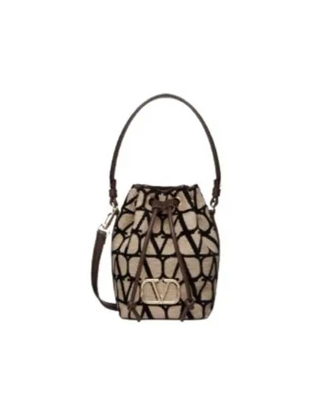 Toile Iconographe Bucket Bag Beige - VALENTINO - BALAAN 2