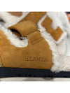 Women's Chypre Sandals Goatskin Woolskin Brown - HERMES - BALAAN 4