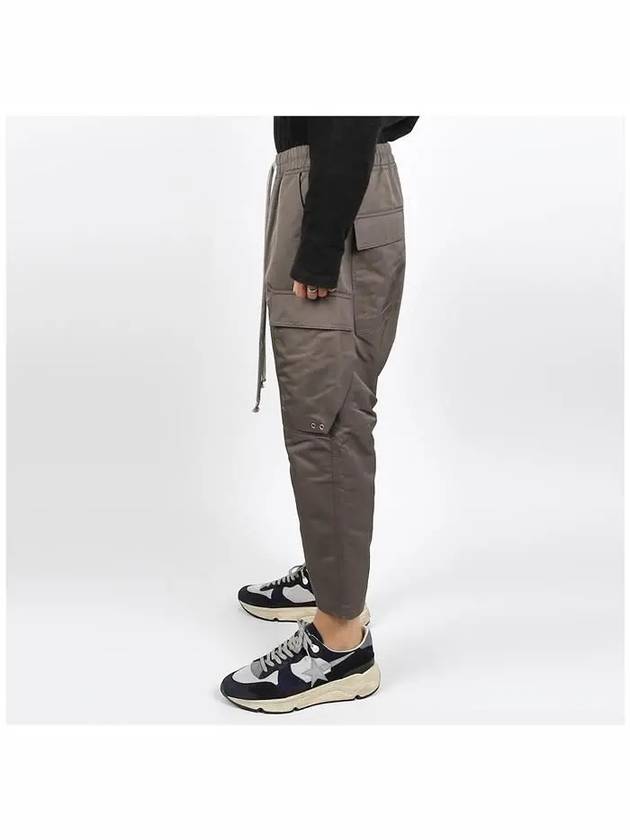 Drawstring Cropped Cargo Cotton Straight Pants Dust - RICK OWENS - BALAAN 4