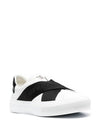 Double Webbing Strap Leather Slip Ons White - GIVENCHY - BALAAN 2