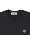 Logo Patch Short Sleeves T-Shirt Black - STONE ISLAND - BALAAN 4