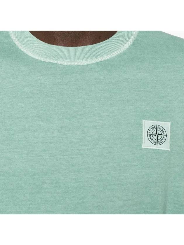 Organic Cotton Short Sleeve T-Shirt Light Green - STONE ISLAND - BALAAN 6