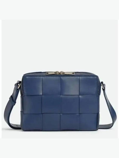 Cassette Intrecciato Leather Cross Bag Navy - BOTTEGA VENETA - BALAAN 2