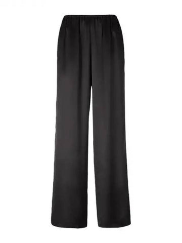 Toteme Black Silk Banding Pants 271933 - TOTEME - BALAAN 1