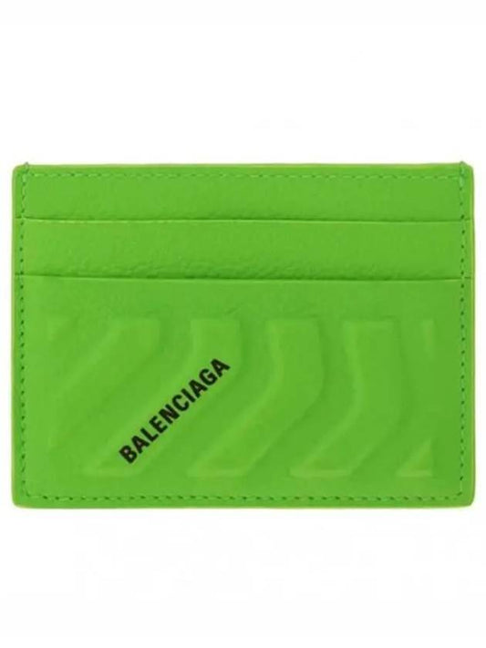 Logo Grain Card Wallet Green - BALENCIAGA - BALAAN 1