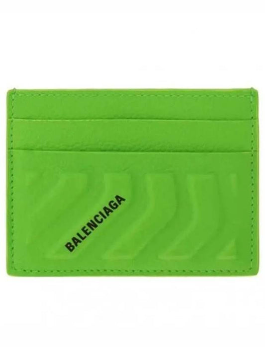 Logo Grain Card Wallet Green - BALENCIAGA - BALAAN 1