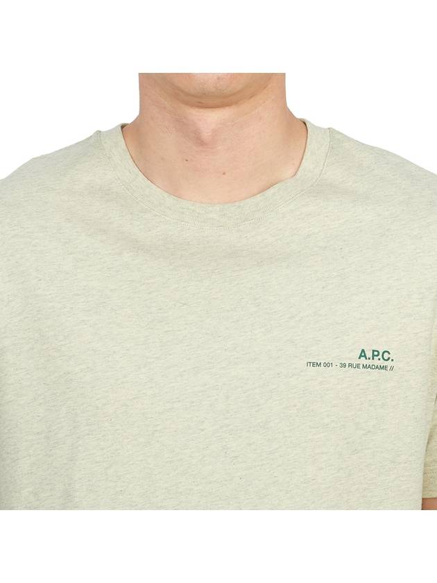 Men's Overdyed Item Logo Short Sleeve T-Shirt Light China Green - A.P.C. - BALAAN 8