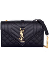 Matelasse Envelope Small Shoulder Bag Black - SAINT LAURENT - BALAAN 2