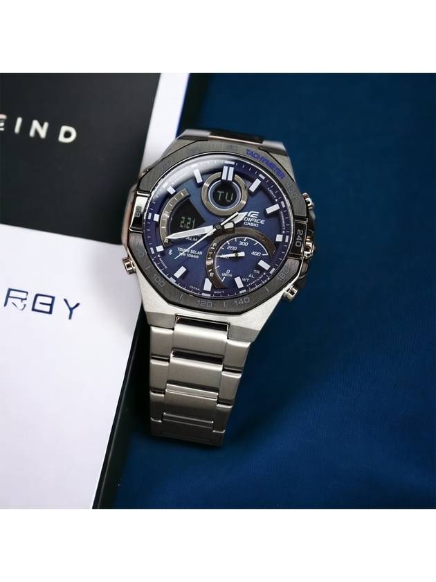 Edifice Eyal Oak Bluetooth Metal Watch Blue Silver - CASIO - BALAAN 2