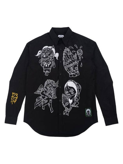 Graphic Long Sleeve Shirt Black - GRAPHISTE MAN.G - BALAAN 2