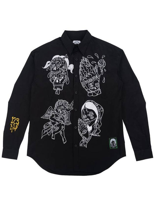 Graphic Long Sleeve Shirt Black - GRAPHISTE MAN.G - BALAAN 1