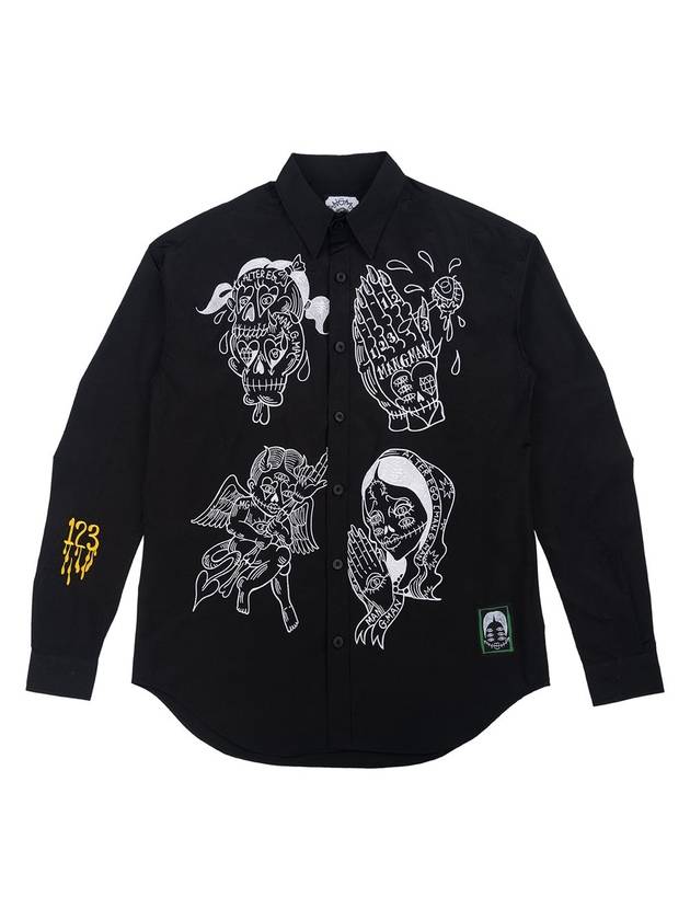 Graphic Long Sleeve Shirt Black - GRAPHISTE MAN.G - BALAAN 1