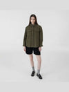 Wool Check Shirt Outer Green - VOYONN - BALAAN 3