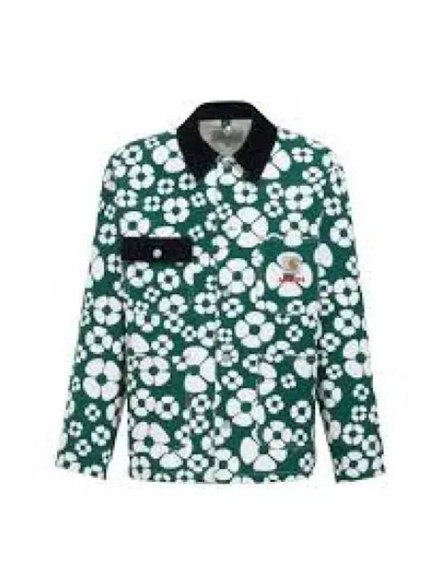 Floral Print Jacket Green - MARNI - BALAAN 1