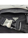 Testo Triangle Logo Nylon Belt Bag Black - PRADA - BALAAN 6