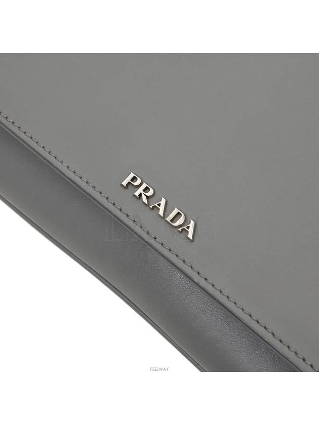 City Caprede Gray Silver Logo Chain Bag 1BD009 - PRADA - BALAAN 7