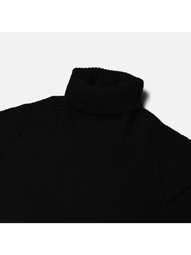 Lambswool GRS Knit Turtleneck Black - CP COMPANY - BALAAN 3