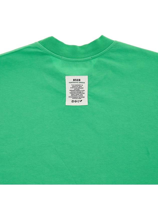 Men's Earth Apple Motif Cotton Short Sleeve T-Shirt Green - MSGM - BALAAN 9