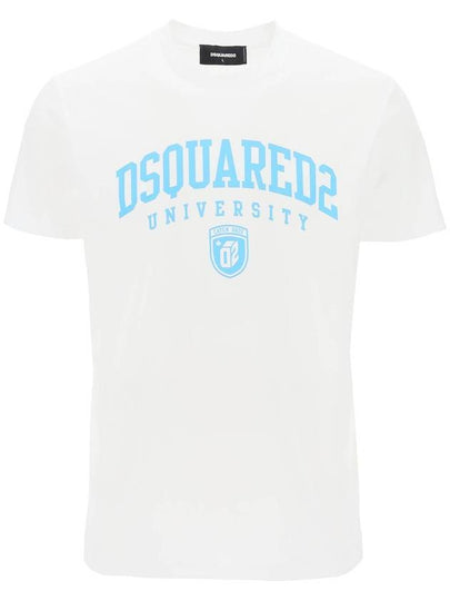 College Print Short Sleeve T-Shirt White - DSQUARED2 - BALAAN 2