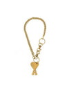 Heart Logo Metal Key Holder Gold - AMI - BALAAN 6