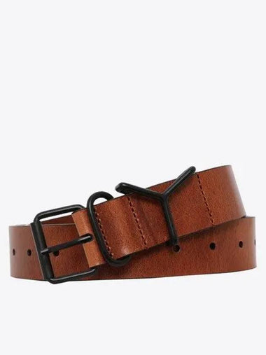 Y logo classic leather men s belt BELT1Y S23 BROWN 270634 1039212 - Y/PROJECT - BALAAN 1