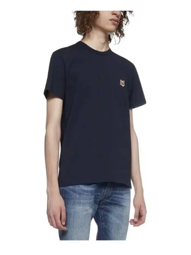 Fox Head Patch Classic Short Sleeve T-Shirt Navy - MAISON KITSUNE - BALAAN 3