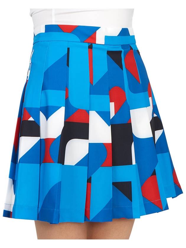 Golf Adina Print Skirt Brilliant Blue Big Bridge - J.LINDEBERG - BALAAN 10