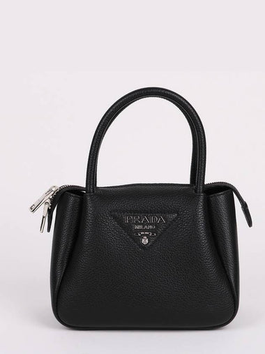 Black zipper closure mini shoulder bag 1BA362 - PRADA - BALAAN 1