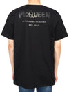 Back Graffiti Logo Short Sleeve T-Shirt Black - ALEXANDER MCQUEEN - BALAAN 5