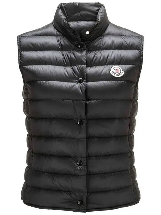 LIANE logo patch padded vest black 1A102 00 53048 999 - MONCLER - BALAAN 1