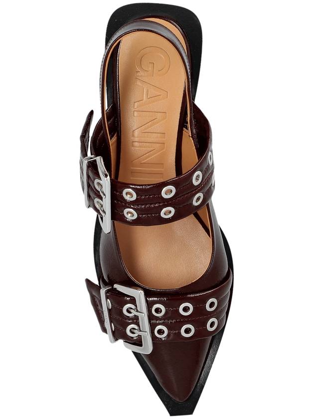 Ganni Shoes Made Of Eco-leather, Women's, Burgundy - GANNI - BALAAN 6