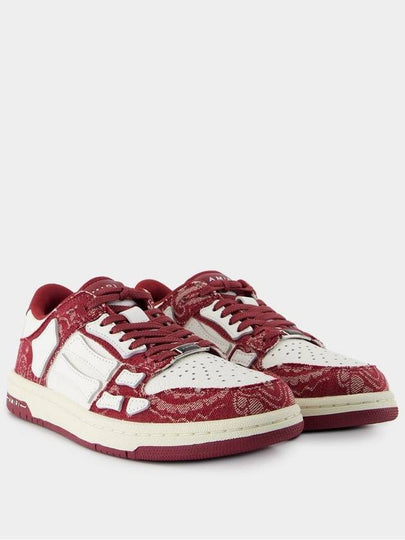 Bandana Skel Top Low Sneakers - Amiri - Leather - Burgundy - AMIRI - BALAAN 2